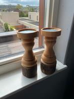 Houten kandelaars, Huis en Inrichting, Ophalen of Verzenden, Zo goed als nieuw