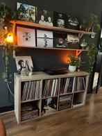 IKEA KALLAX kast eiken – platenkast / opbergkast, Huis en Inrichting, Kasten | Boekenkasten, Scandinavische / moderne stijl, 100 tot 150 cm