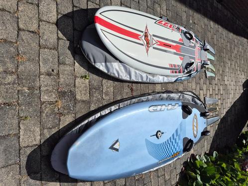 Windsurfset te koop (in 1 koop), Watersport en Boten, Windsurfen, Gebruikt, Complete set, Met vin(nen), Ophalen of Verzenden