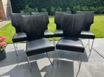 Bert Plantagie eetkamerstoelen 6 st. blauw, Huis en Inrichting, Stoelen, Ophalen, Gebruikt, Blauw, Tijdloos - strak