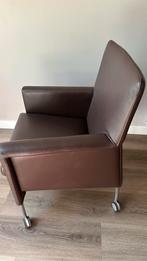 4 Leolux bruine eetkamerstoelen, Huis en Inrichting, Ophalen, Bruin, Leer, Zo goed als nieuw