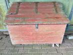 Mooie doorleefde zeer degelijke grote houten kist, Ophalen, Gebruikt, 100 tot 150 cm, 100 tot 125 cm