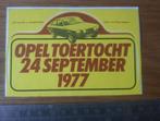 Sticker - Opel Toertocht 24 september 1977 - Opel dealer, Verzamelen, Verzenden, Zo goed als nieuw, Auto of Motor