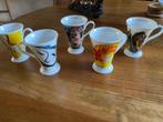 5 Art collection mokken, Verzamelen, Ophalen, Zo goed als nieuw, Porselein, Glas of Glazen