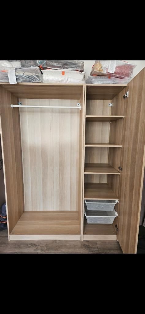 Ikea pax kast licht eiken, Huis en Inrichting, Kasten | Kledingkasten, Zo goed als nieuw, 200 cm of meer, 100 tot 150 cm, 50 tot 75 cm