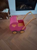 Roze houten poppenwagen, Kinderen en Baby's, Ophalen, Zo goed als nieuw, Duw- of Trekspeelgoed