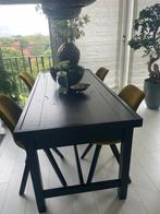 Massief houten tafel van Habitat plus 4 stoelen, Ophalen, Gebruikt, Rechthoekig, 150 tot 200 cm