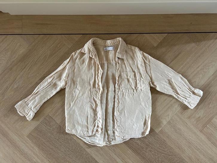 Z.g.a.n. Linnen overhemd / blouse van Zara, maat 110 / 116, Kinderen en Baby's, Kinderkleding | Maat 110, Zo goed als nieuw, Jongen