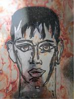 Jan Tom van den Bergen - 1962 - gemengde techniek - Pop Art, Antiek en Kunst, Kunst | Schilderijen | Modern, Ophalen of Verzenden