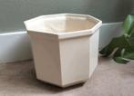 Vintage achthoekige bloempot, Gebruikt, Rond, Ophalen of Verzenden, Minder dan 25 cm