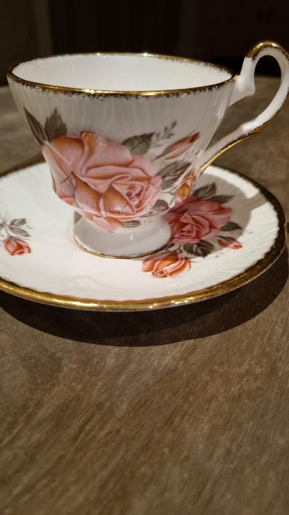 KOP EN SCHOTEL PRIORY DAIL BONE CHINA, Antiek en Kunst, Antiek | Servies los, Ophalen of Verzenden