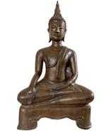 Antiek Thais Boeddhabeeld – 26 cm – Brons – ca. 1800–1850, Ophalen of Verzenden, Gebruikt