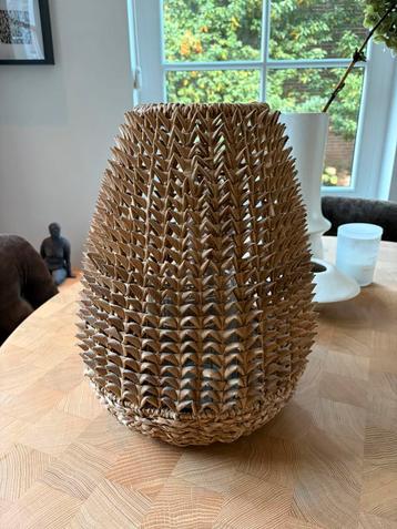 Groot windlicht / zeegras / rotan / riet beschikbaar voor biedingen