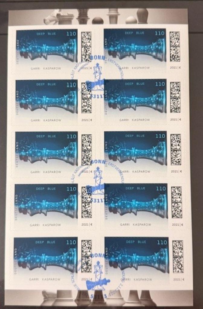 Bund 3641 stickervel gestempeld 2021, Postzegels en Munten, Postzegels | Europa | Duitsland, Gestempeld, BRD, Ophalen of Verzenden