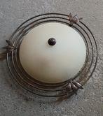 Plafonniere brocante, Huis en Inrichting, Lampen | Plafondlampen, Ophalen of Verzenden, Zo goed als nieuw, Glas