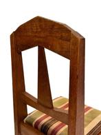 Art Deco Amsterdams School Eetkamerstoel Eiken Jaren 30, Huis en Inrichting, Stoelen, Ophalen, Hout, Art Deco, Gebruikt