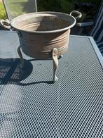 Antieke Koperen Pot op Poten, Ophalen of Verzenden, Koper