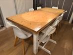 Mooie massief eikenhouten eettafel voor 8 personen, Huis en Inrichting, Tafels | Eettafels, Ophalen, Gebruikt, 100 tot 150 cm