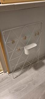 Metalen ophangrekje met accessoires, Ophalen, Zo goed als nieuw