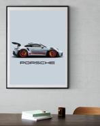 Porsche 911 blauw poster, Ophalen of Verzenden