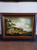 Mooi groot schilderij doek gesigneerd door Gezempa 87/67 nu, Antiek en Kunst, Kunst | Schilderijen | Klassiek, Ophalen of Verzenden