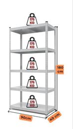 Metalen stellingkast - 5 planken, Huis en Inrichting, Kasten | Stellingkasten, Ophalen of Verzenden, Zo goed als nieuw