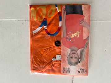 Oranje queen t shirt meisje 146/152 nieuw beschikbaar voor biedingen
