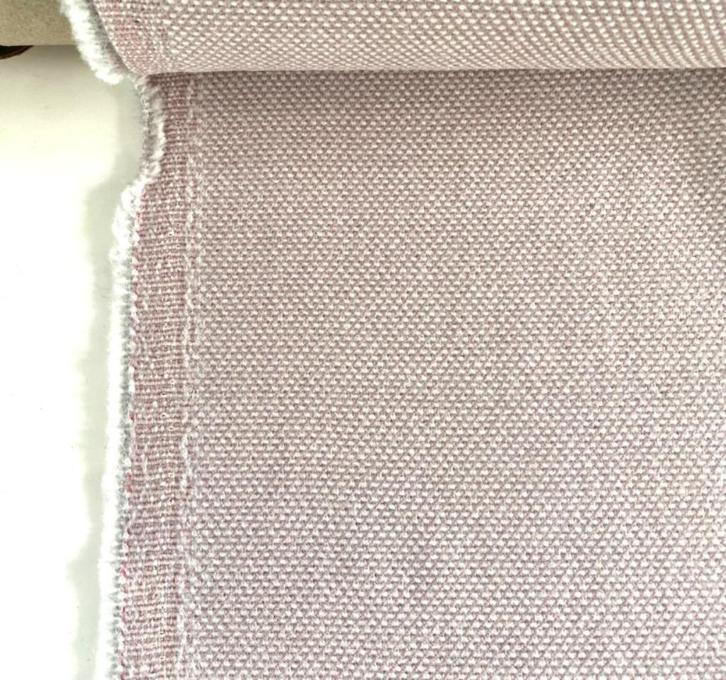 De Ploeg Fezwool 10; zachtroze+crème; 1,76 meter meubelstof, Hobby en Vrije tijd, Stoffen en Lappen, Nieuw, Wol, 120 cm of meer