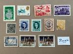 13 Oude postzegels Perzië/Iran, Ophalen of Verzenden, Gestempeld, Midden-Oosten