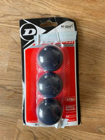 3 stuks rode Dunlop Progress suash ballen beschikbaar voor biedingen
