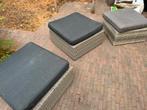 Wicker Hockers met Kussens - Set van 3, Ophalen, Zo goed als nieuw