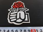sticker Politiek logo PvdA  roos, Verzamelen, Stickers, Ophalen, Zo goed als nieuw, Bedrijf of Vereniging
