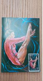 malta sport postzegel op kaart met afbeelding postzegel, Verzenden, Gestempeld, Sport