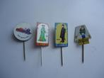 Vier vintage reclame Speldjes., Ophalen of Verzenden
