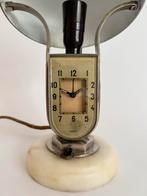 Vintage, art deco tafellamp met klok, Mofem, jaren 30, Ophalen of Verzenden