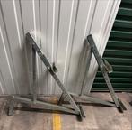 2 Daksteiger steunen, Doe-het-zelf en Verbouw, Steigers, Ophalen, Gebruikt, Daksteiger, Minder dan 2 meter