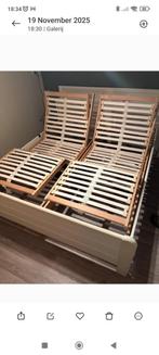 2 electrische bedbodems en ombouw, 160x200 rug en benen, Huis en Inrichting, Ophalen, Tweepersoons, Zo goed als nieuw, Bedbodem
