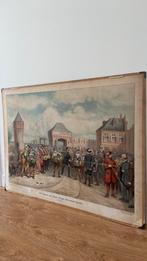 Schoolplaat:De troepen van Bossu dringen Rotterdam binnen, Antiek en Kunst, Ophalen, Geschiedenis