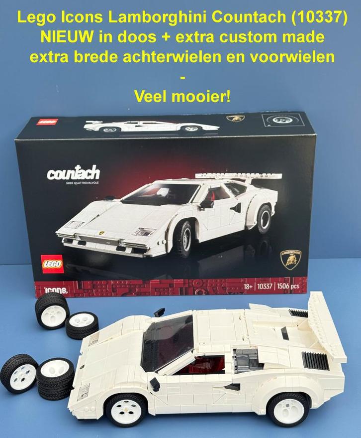 Lego Icons Lamborghini Countach (10337) + extra wielen NIEUW, Kinderen en Baby's, Speelgoed | Duplo en Lego, Nieuw, Lego, Complete set