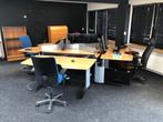 Bureau opstelling met 4 zitplekken, Huis en Inrichting, Ophalen, In hoogte verstelbaar, Gebruikt, Bureau