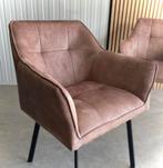 Twee sjieke taupe beige kleurige luxe eetkamerstoelen stoel, Ophalen, Twee, Nieuw, Metaal