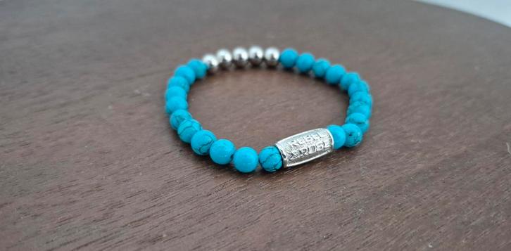 Blauwe Rebel en Rose armband dames vrouwen and mannen & S, Sieraden, Tassen en Uiterlijk, Armbanden, Zo goed als nieuw, Elastiek