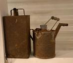 Brocante oude olie- benzine- petroleum kan / roestig, Ophalen of Verzenden