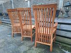 Teak houten stoelen, Huis en Inrichting, Ophalen, Gebruikt, Hout, Drie