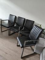 Gebruikte eetkamerstoelen, Huis en Inrichting, Stoelen, Ophalen, Gebruikt, Metaal, Vier