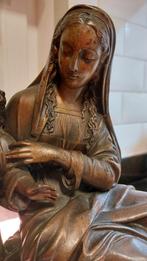 antiek beeld samac legering maria en Jezus, Ophalen