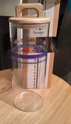 Boerenbont voorraadpot glas met houten deksel - Nieuw!, Ophalen, Nieuw