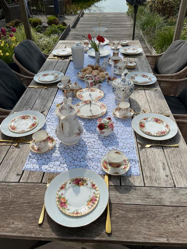 Vintage servies te huur voor high tea, Hobby en Vrije tijd, Feestartikelen | Verhuur, Zo goed als nieuw, Overige, Ophalen