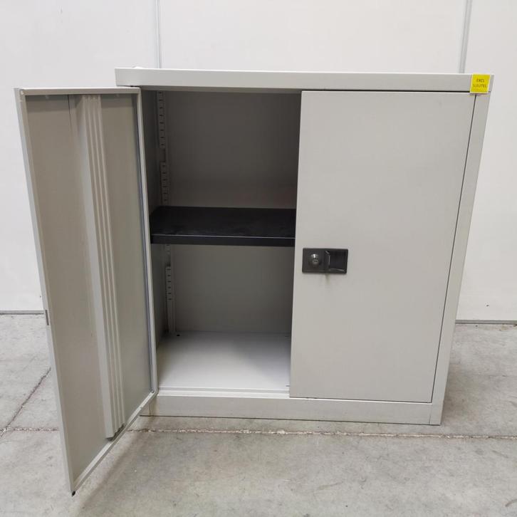 Bisley metalen 2-deurs draaideurkast - 100x92x40 cm, Huis en Inrichting, Kasten | Overige, Gebruikt
