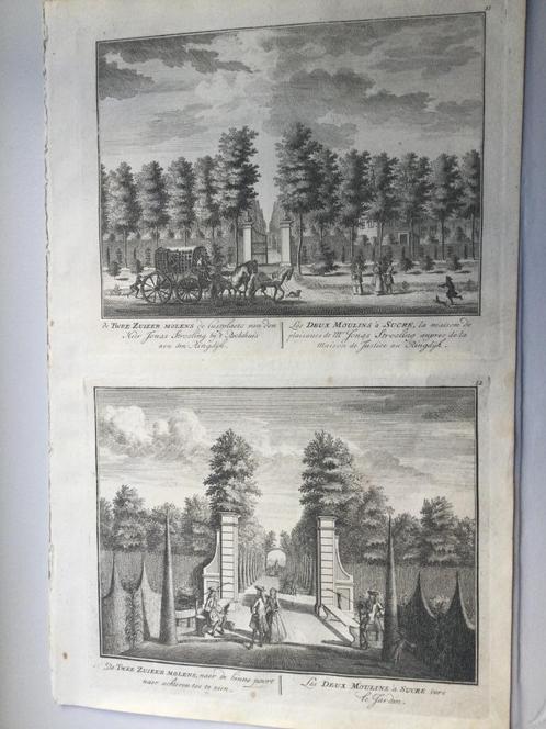 Amsterdam, Watergraafsmeer, Middelweg/Ringdijk, e.o., 1768., Antiek en Kunst, Kunst | Etsen en Gravures, Verzenden